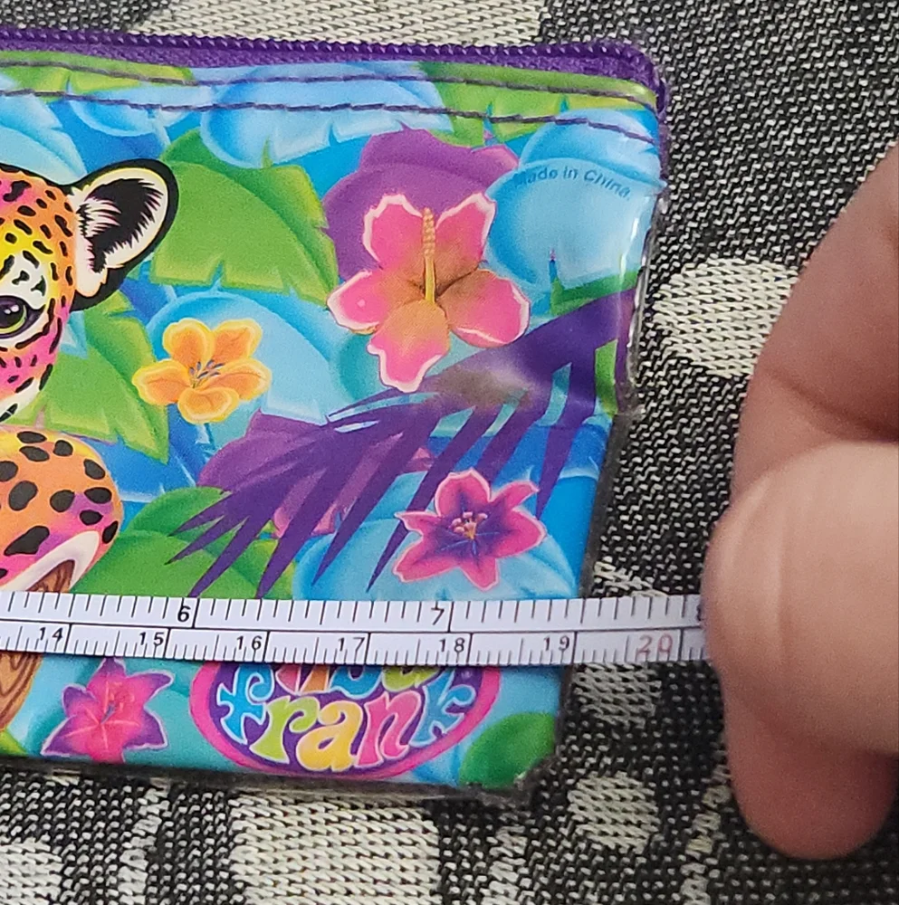 Vintage Lisa Frank Hunter Leopard Vinyl Zippered Pencil Pouch Case 7.5